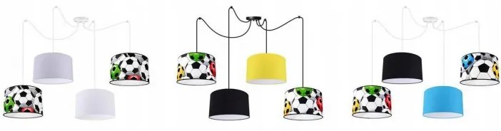 Veľká lampa do detskej izby s motívom futbalu