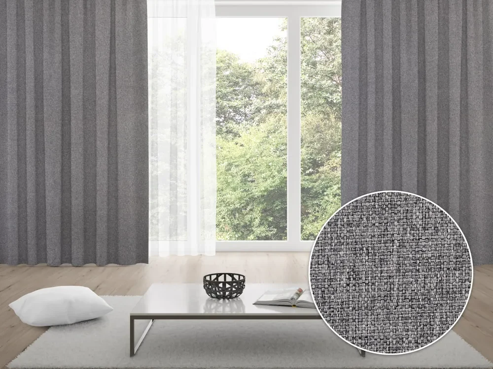 Biante 100% zatemňovací záves Blackout BKT-551 Sivý režný - šírka 140 cm 140x180 cm