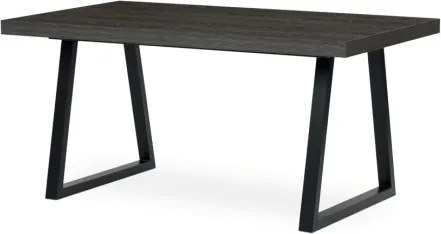 Jedálenský stôl 160x90 cm, rozkladací HT-R5624 GREY dub sivý / čierne nohy