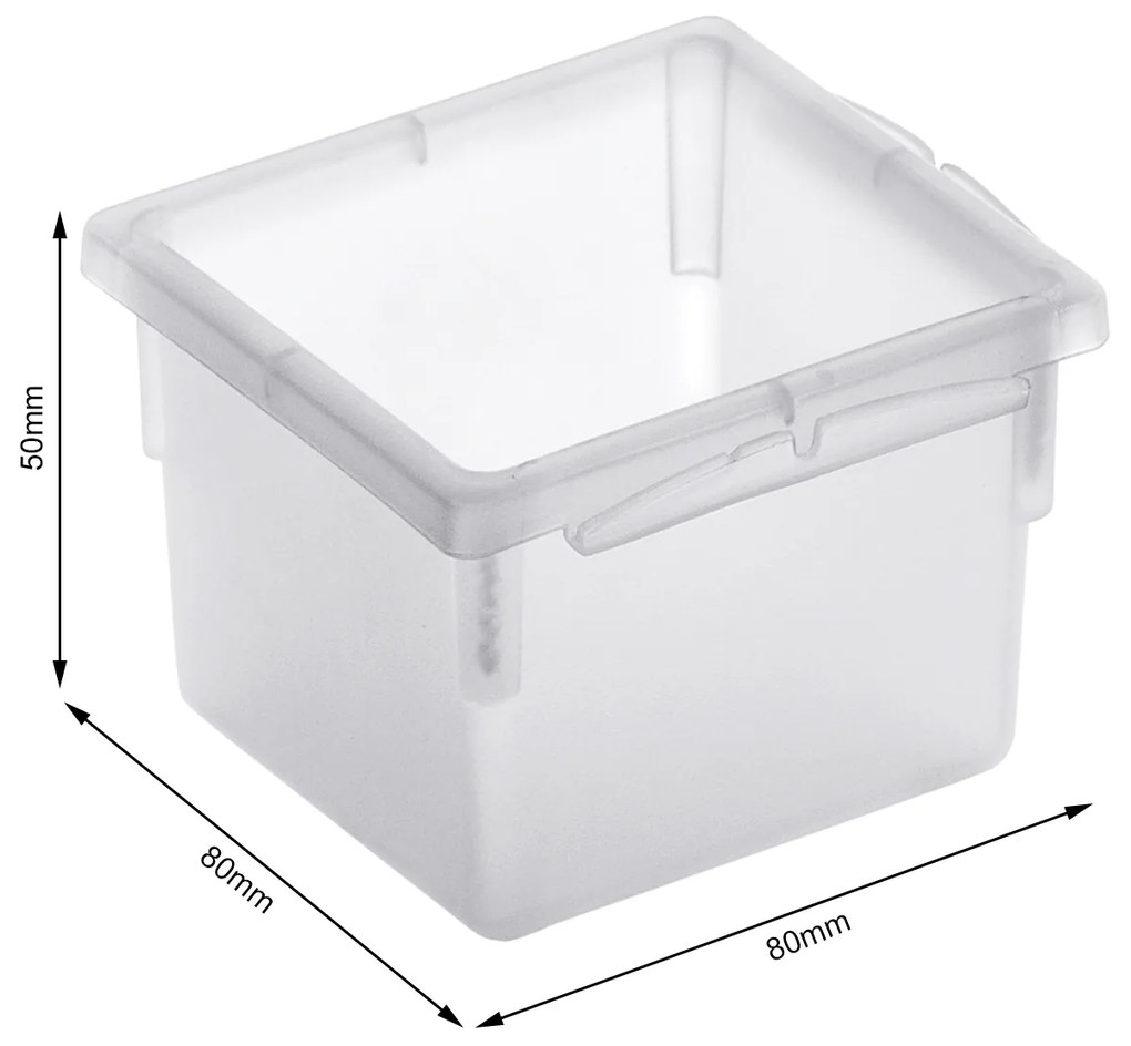 Organizér do šuplíku kuchyně i koupelny, příborník Rotho BASIC, mléčná (8x8)