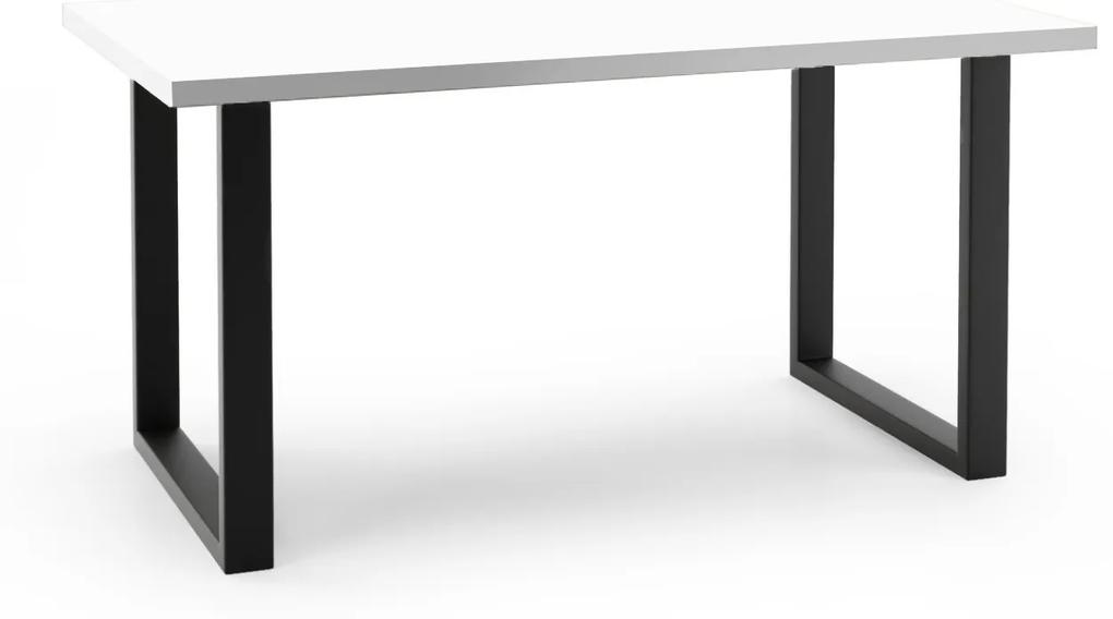 Rozkladací jedálenský stôl BOWEN biela matná Rozmer stola: 140/240x80cm