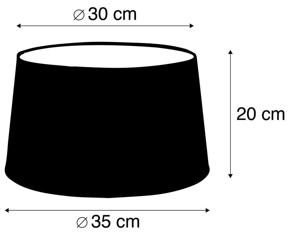 Tienidlo lampy z ľanu hnedé 35/30/18