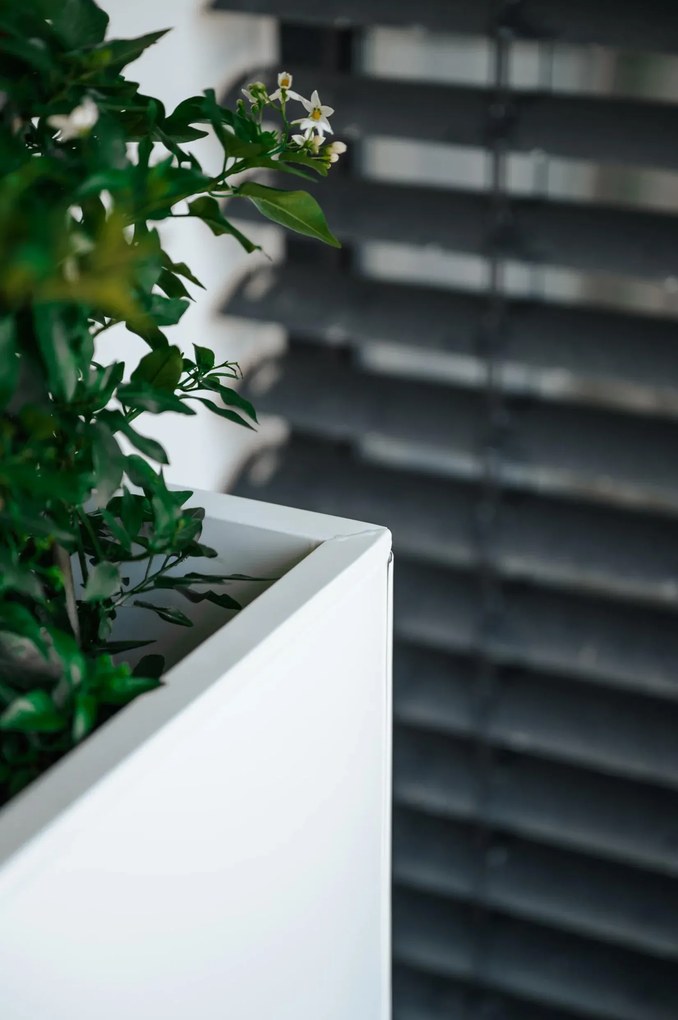 Kvetináč ELEMENTO, pozink, šírka 90 cm, biely