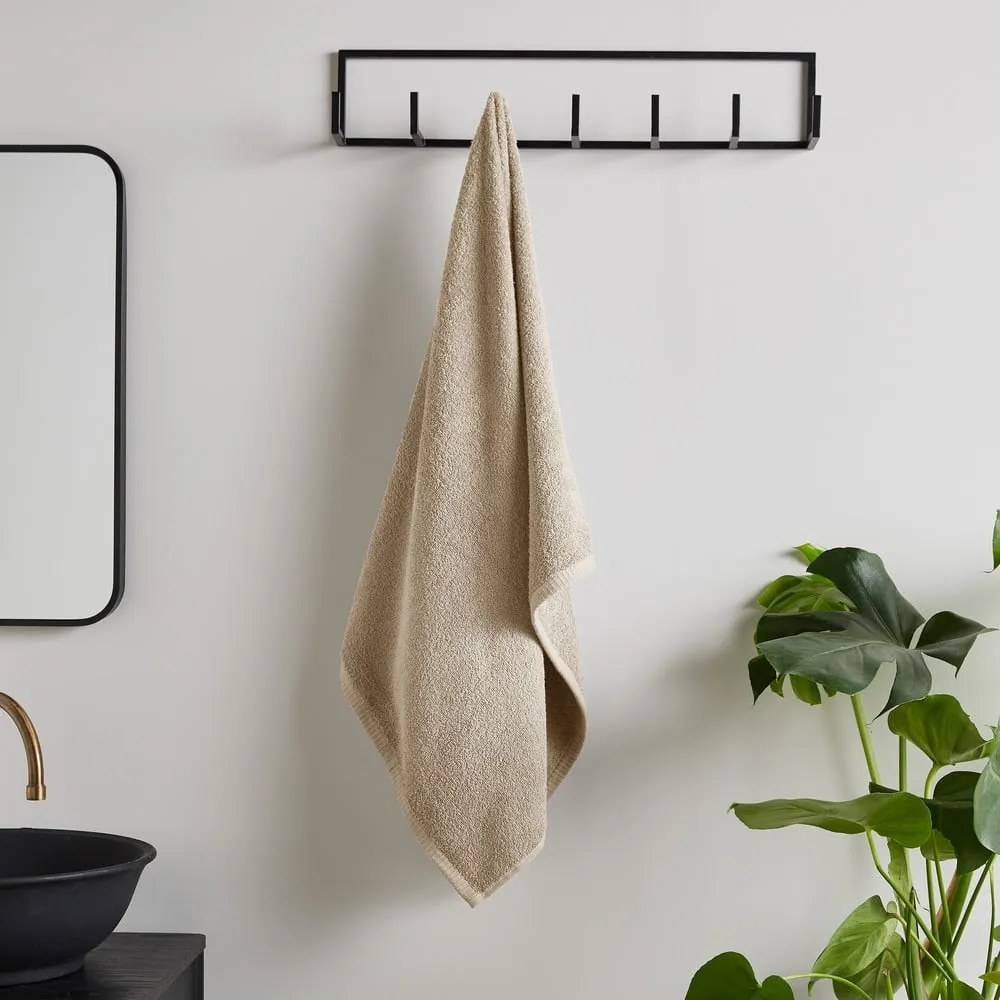 Béžové rýchloschnúce bavlnené uteráky a osušky v súprave 8 ks Quick Dry – Catherine Lansfield