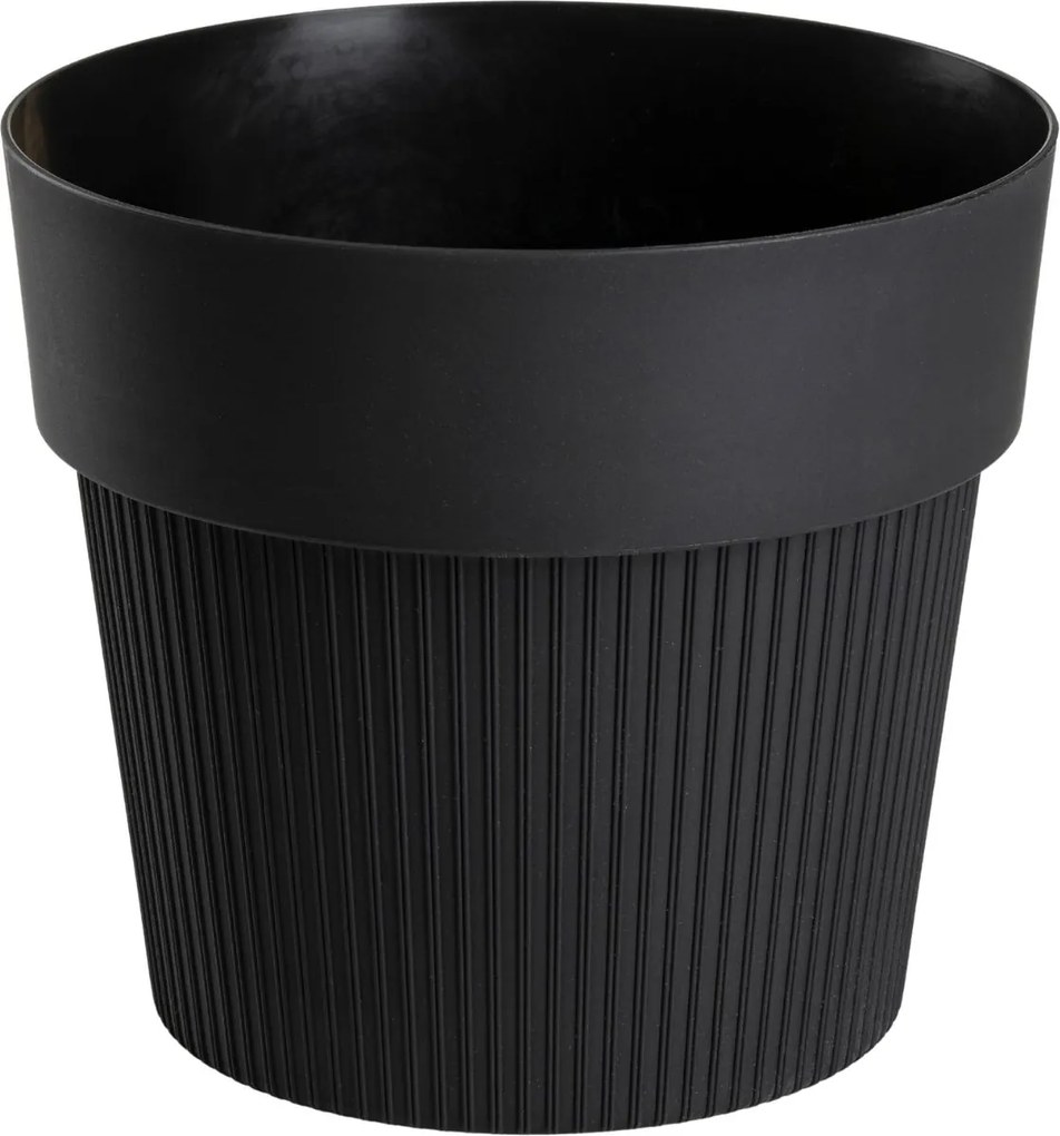 PLASTOVÝ KVETINÁČ SILVA LINE 20X17,5 CM ČIERNA