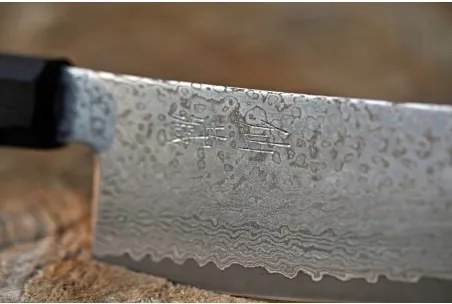 nůž Bunka 165 mm Suncraft VG-10 Black Damascus