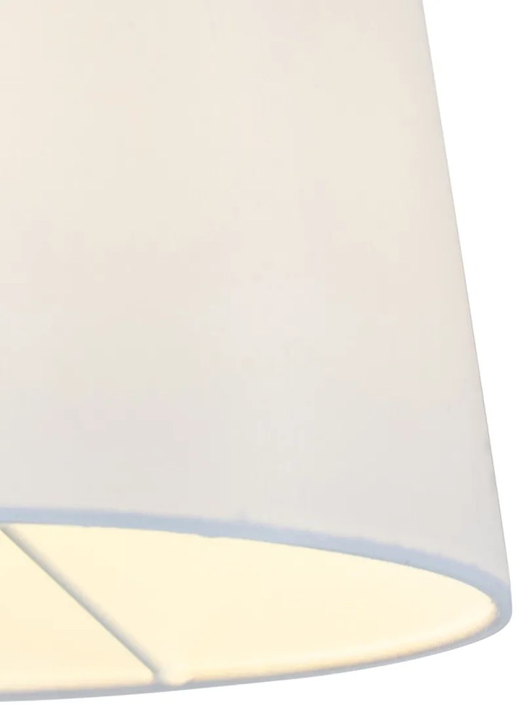 Inteligentná nástenná lampa bronzová s bielym tienidlom vrátane WiFi A60 - Ladas Deluxe