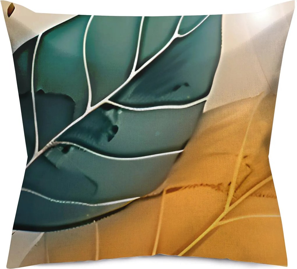 SATÉNOVÁ OBLIEČKA NA VANKÚŠ SATYNLOVE PREMIUM 40X40 CM LISTY