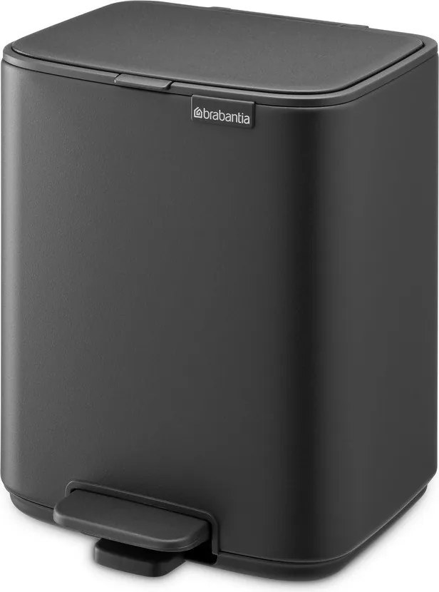 Tmavosivý pedálový oceľový odpadkový kôš 7 l Bo – Brabantia