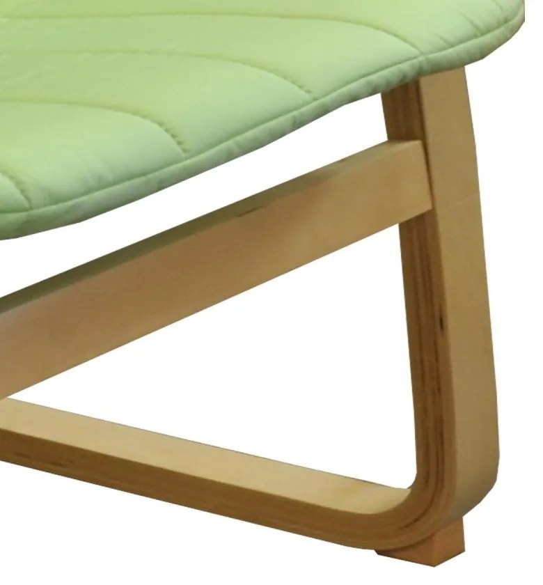 Relaxačné pohupovací kreslo z ohýbaného dreva ANAFI — masív buk, viac farieb Zelená