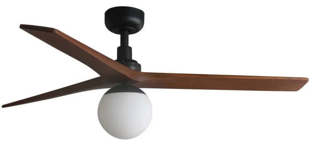 FARO 34277-11L - Stropný ventilátor KLIM M 1xE27/15W/230V orech/čierna + DO