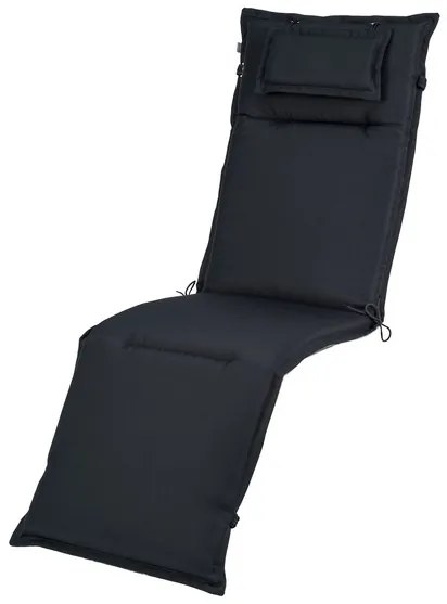 Livarno home Obojstranná podložka na kreslo Toronto, 167 x 50 x 7,5 cm, sivá, 4 kusy  (800006175)