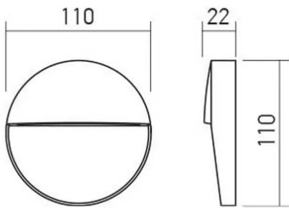 Redo 90473 - LED Vonkajšie nástenné svietidlo LANDER LED/3W/230V IP54 antracit
