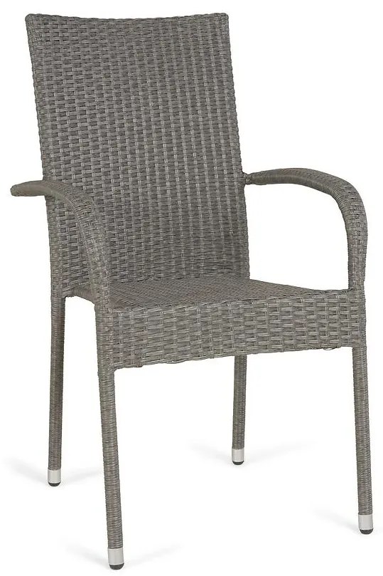 Technoratanová stolička Pariso sivá