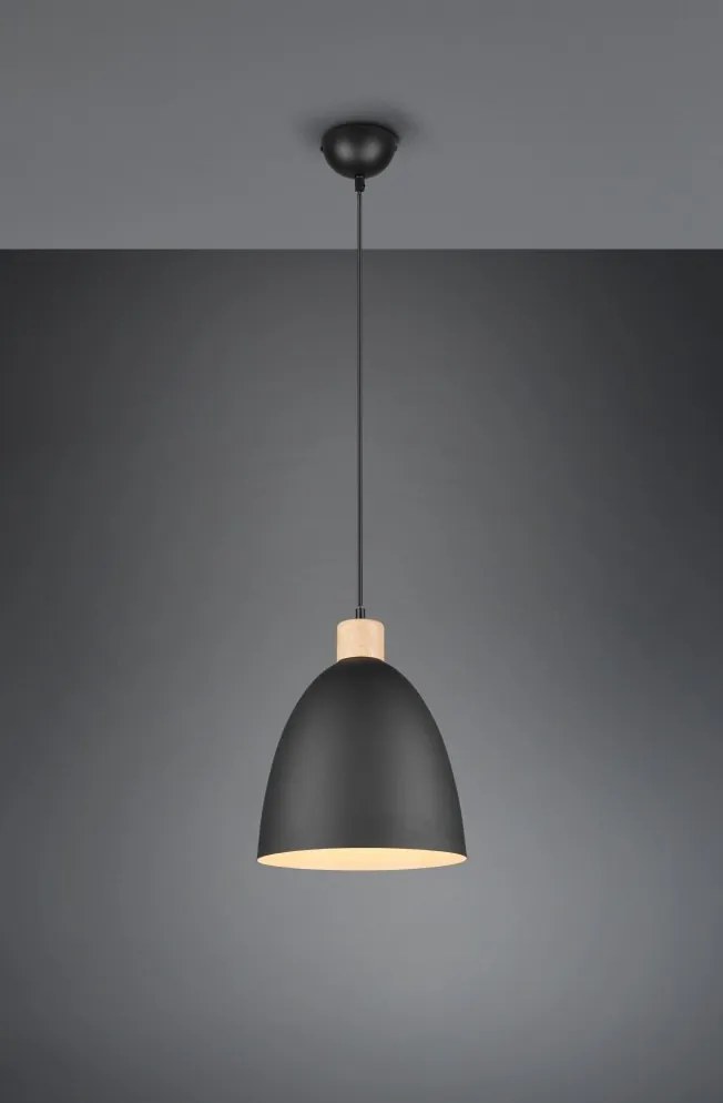 Luster Jagger 25 cm, čierny