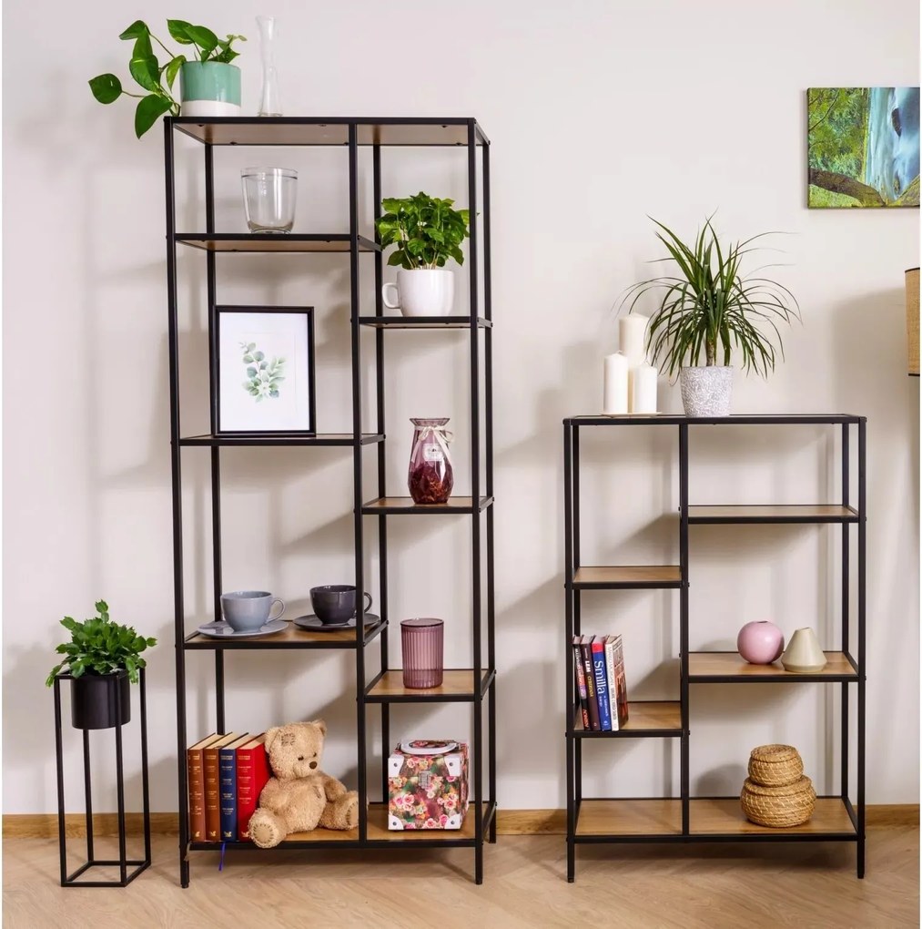 Regál Costa A 70 cm dub prírodný/čierny