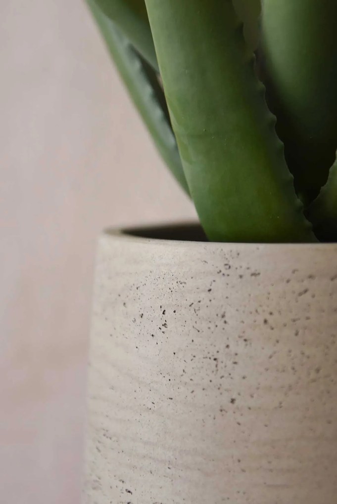 Kvetináč TROPICO, sklolaminát, výška 29 cm, béžová