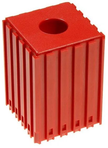 Plastový box pre nástroj s kužeľovou stopkou MORSE M2 50x50, modul 5x5, 1 dutina, červená