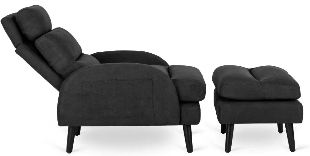 PROXIMA.store - Sklápacie kreslo HENRY FARBA: čierna