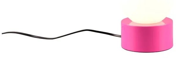 Ružová stolová lampa so skleneným tienidlom (výška 17 cm) Countess – Reality