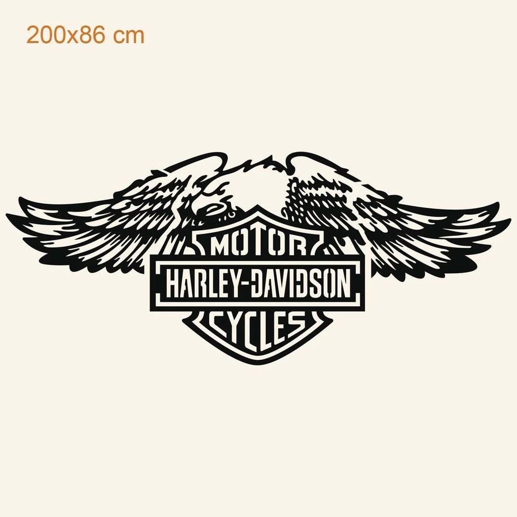 DUBLEZ | Drevený obraz - Logo Harley Davidson | Obraz