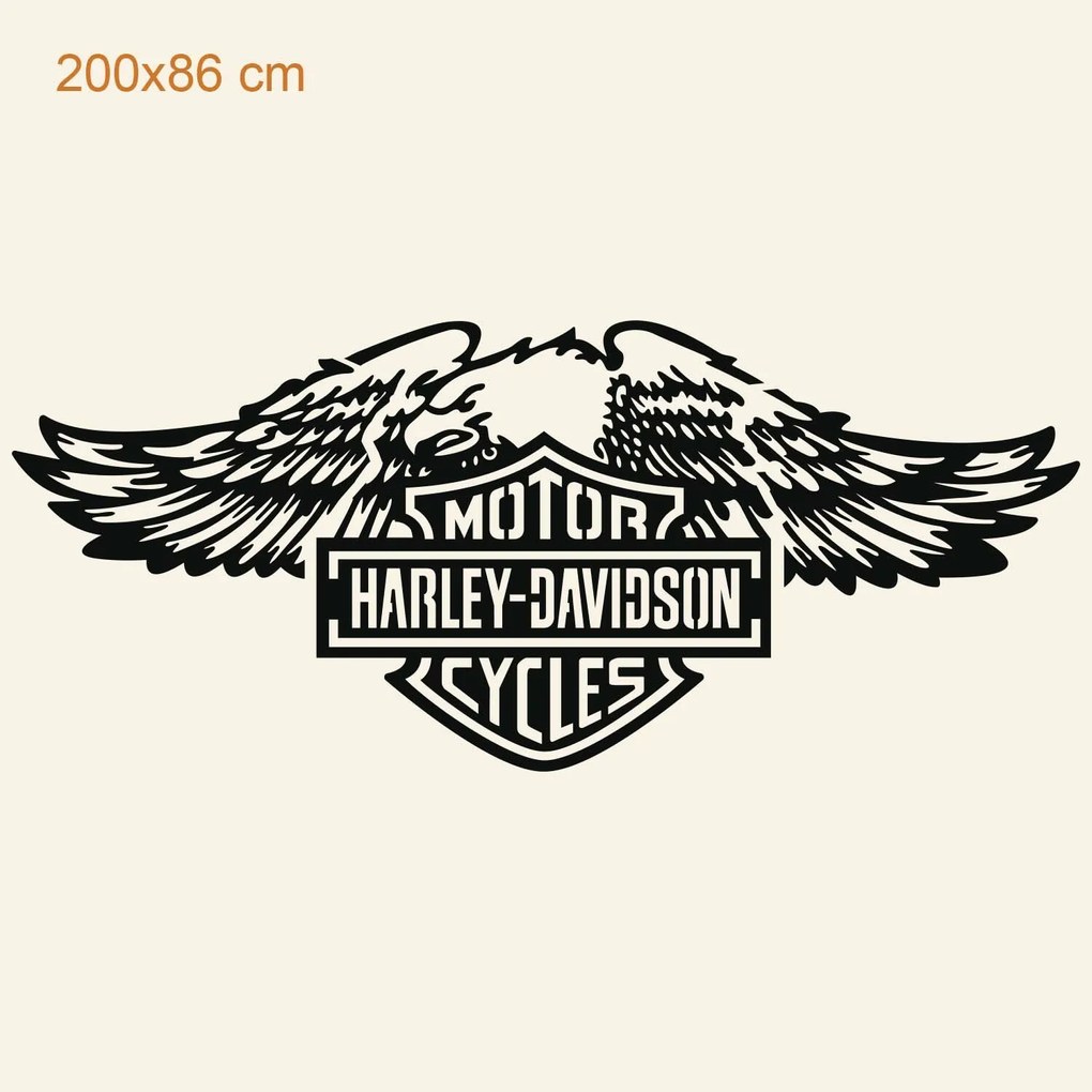 DUBLEZ | Drevený obraz - Logo Harley Davidson