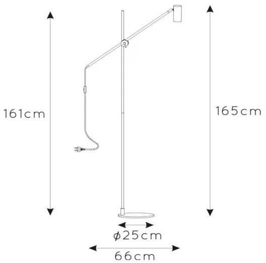 Lucide 30772/01/30 - Stojacia lampa PHILINE 1xGU10/5W/230V