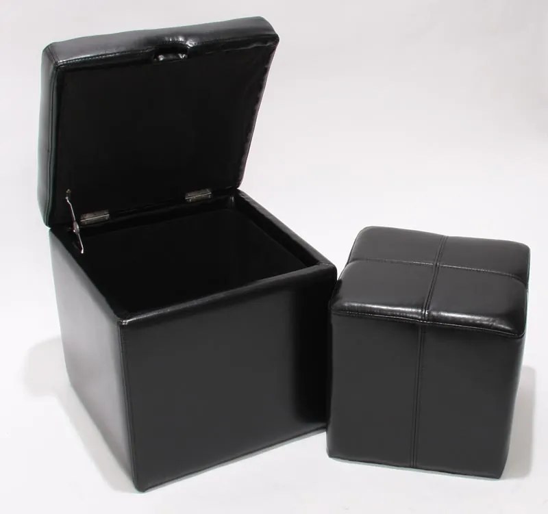 Sedacia kocka Onex (SET 2 ks) - Čierna