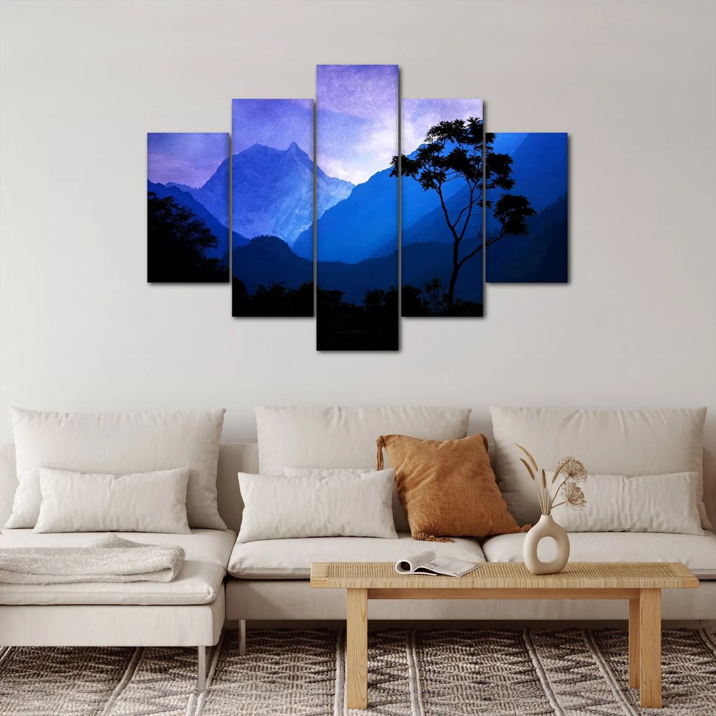 Obraz - Nočné nebo v Nepále (150x105 cm)