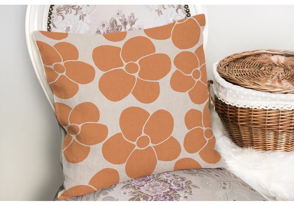 Obliečka na vankúš 43x43 cm Orange Meadow – Mila Home