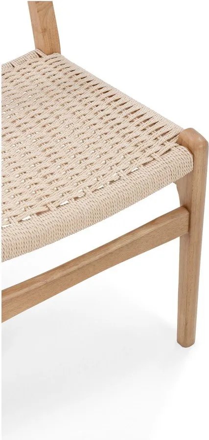 Jedálenské stoličky v súprave 2 ks z kaučukového dreva v prírodnej farbe Biel – MOME