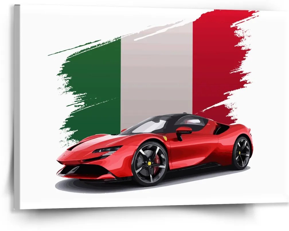 Sablio Obraz Ferrari Talianska vlajka - 150x110 cm