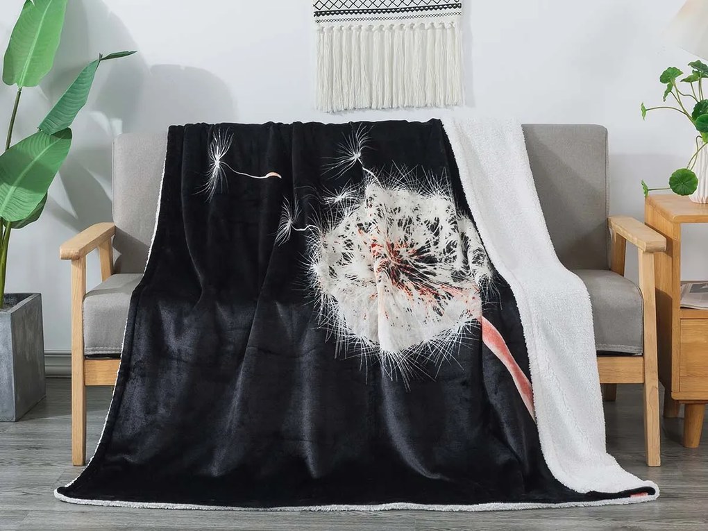 XPOSE® Mikroplyšová deka PÚPAVA 3 s baránkom 140x200 cm
