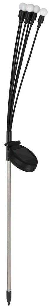 Exteriérové solárne zapichovacie svietidlo Multi, 6x čierne telo svietidla