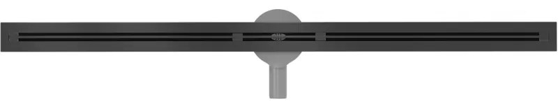 Mexen Flat Super Slim, super tenký odtokový žľab s 360° rotačným sifónom 140 cm, čierna matná, 1751140