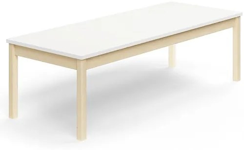 Stôl DECIBEL, 1800x700x530 mm, akustický HPL, breza/biela