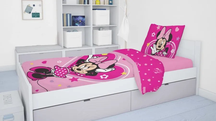 Bavlnené posteľné obliečky Minnie Mouse - Disney - 100% bavlna - 70 x 90 cm + 140 x 200 cm