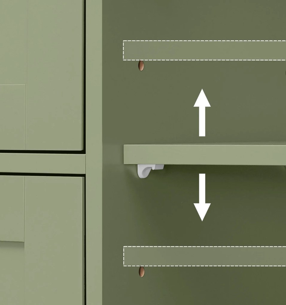 Koupelnová skříňka Vasagle Francesca zelená