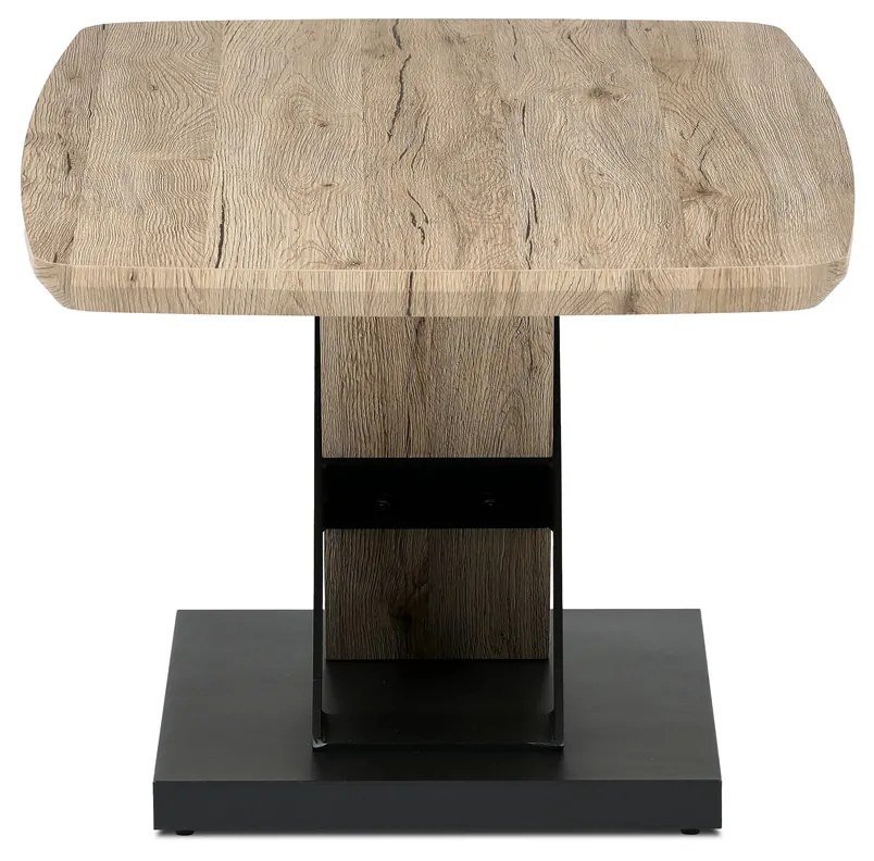 Autronic - Stůl konferenční 120x60, MDF deska, 3D dekor dub san remo, kovové nohy, černý lak. - CT-W1570 SRE AKCE