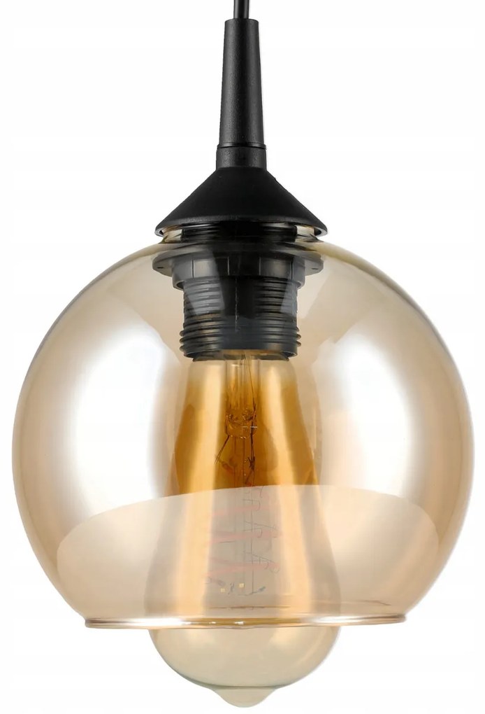 BERGE Tienidlo stropnej lampy Amber globe