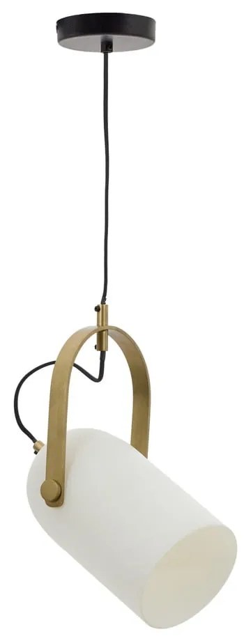 Biele závesné svietidlo so skleneným tienidlom ø 14 cm Reisy – Kave Home