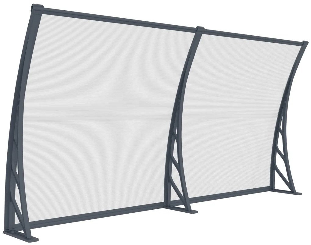 Hliníkový vchodový prístrešok BestBerg BBDA-J20 / 100 x 200 cm / sivý