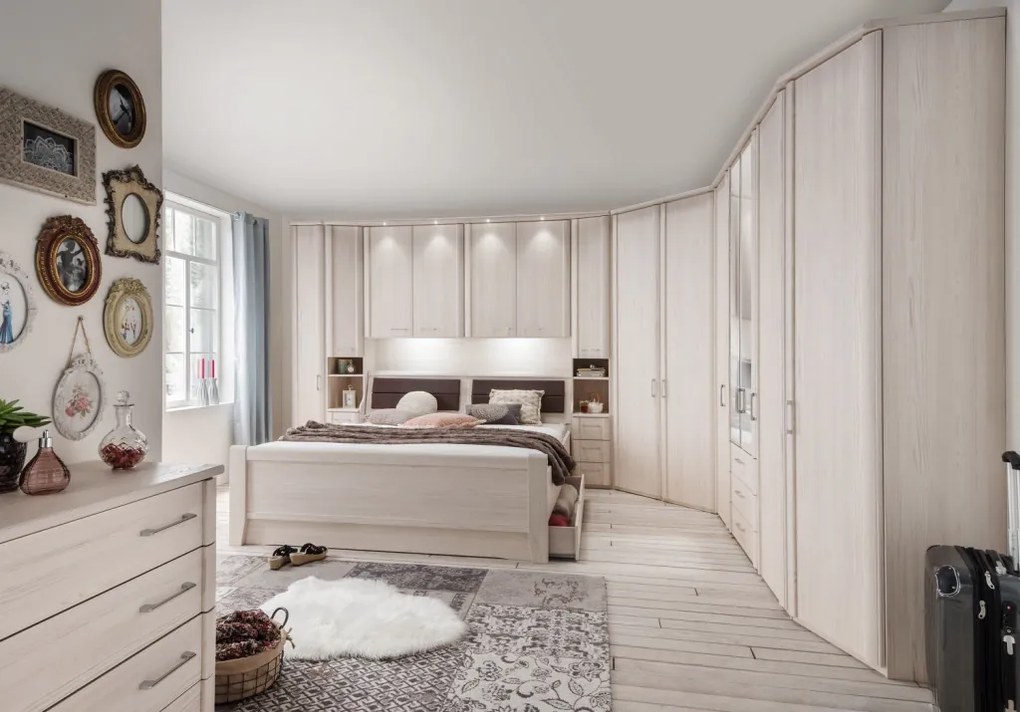 Posteľ s úložným priestorom Luxor 180x200 cm, polárny smrekovec