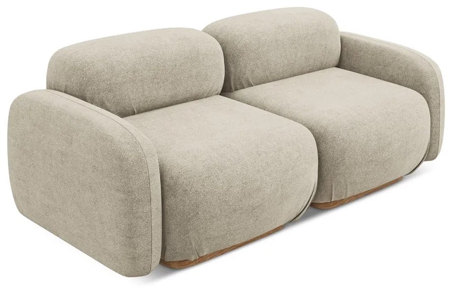 Béžová pohovka z textílie buklé 190 cm Ailani – Makamii