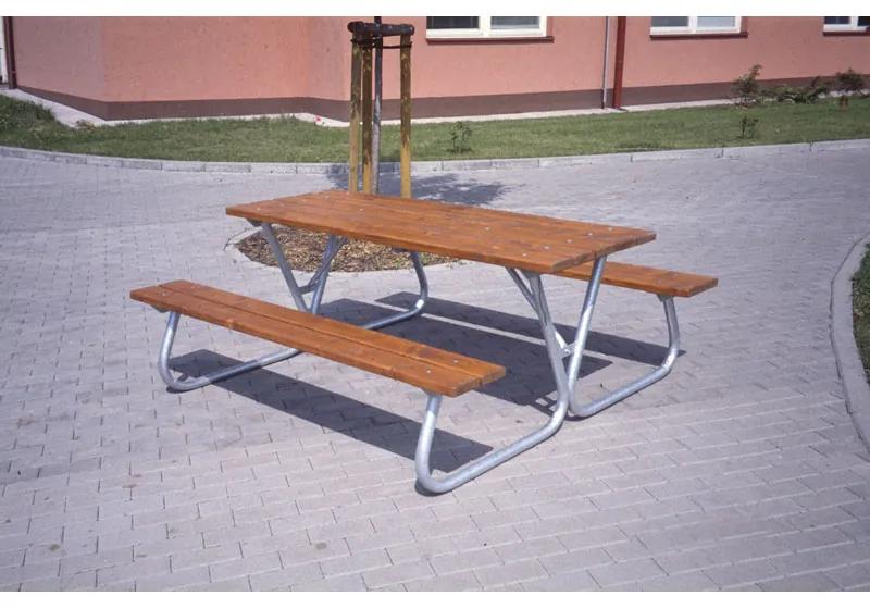 Vonkajší stôl s lavicami, dĺžka 1800 mm
