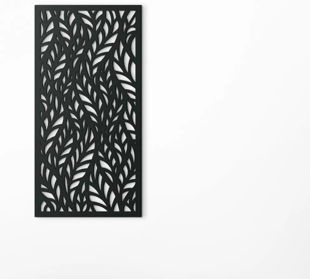 drevko Obraz z dreva Listy Rozmer obrazu: 44,5 x 22 cm, Farba dekorácie: Čierna