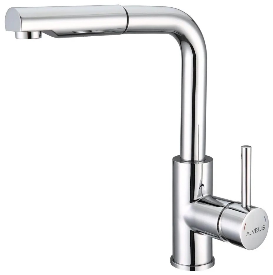 ALVEUS 1135365 - Drezová batéria s vyťahovacou sprškou SARA 29,7 cm lesklý chróm