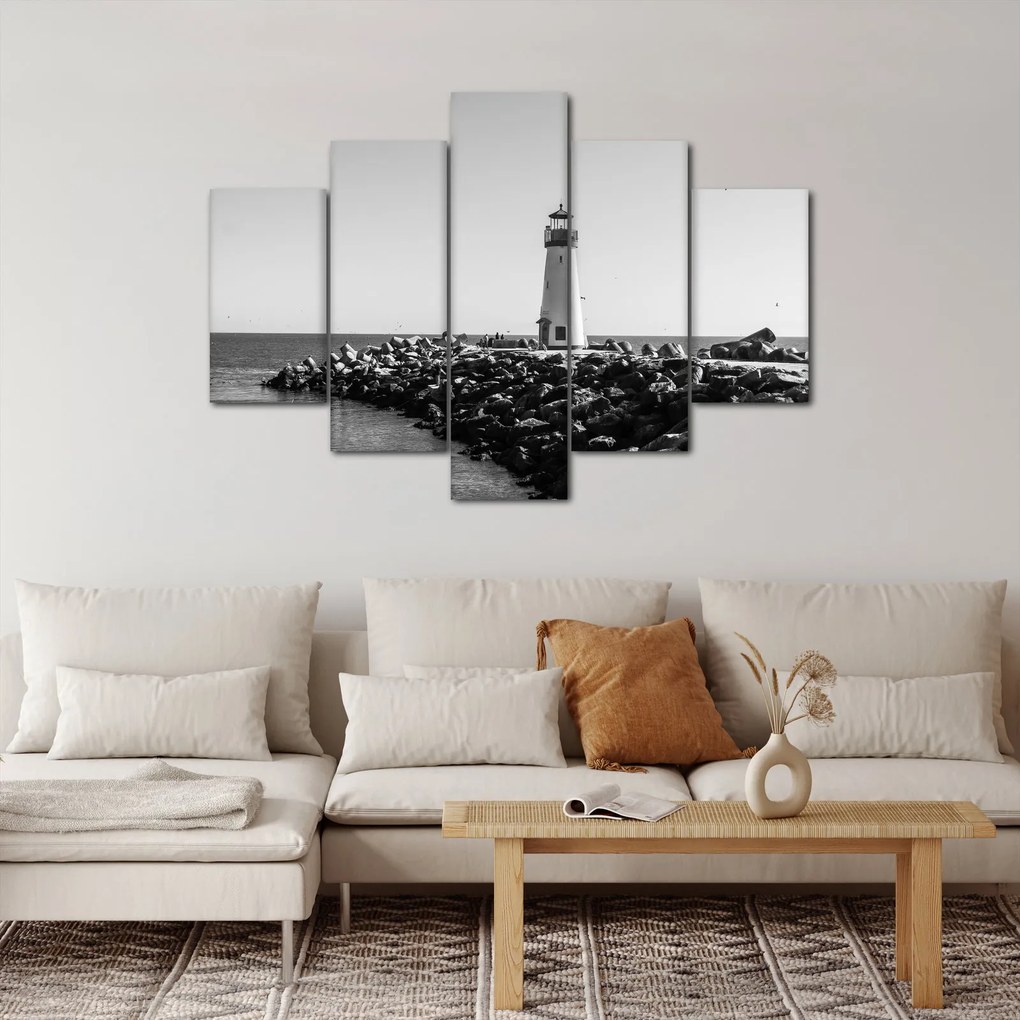 Obraz - Maják na pobreží, Santa Cruz, Kalifornia (150x105 cm)