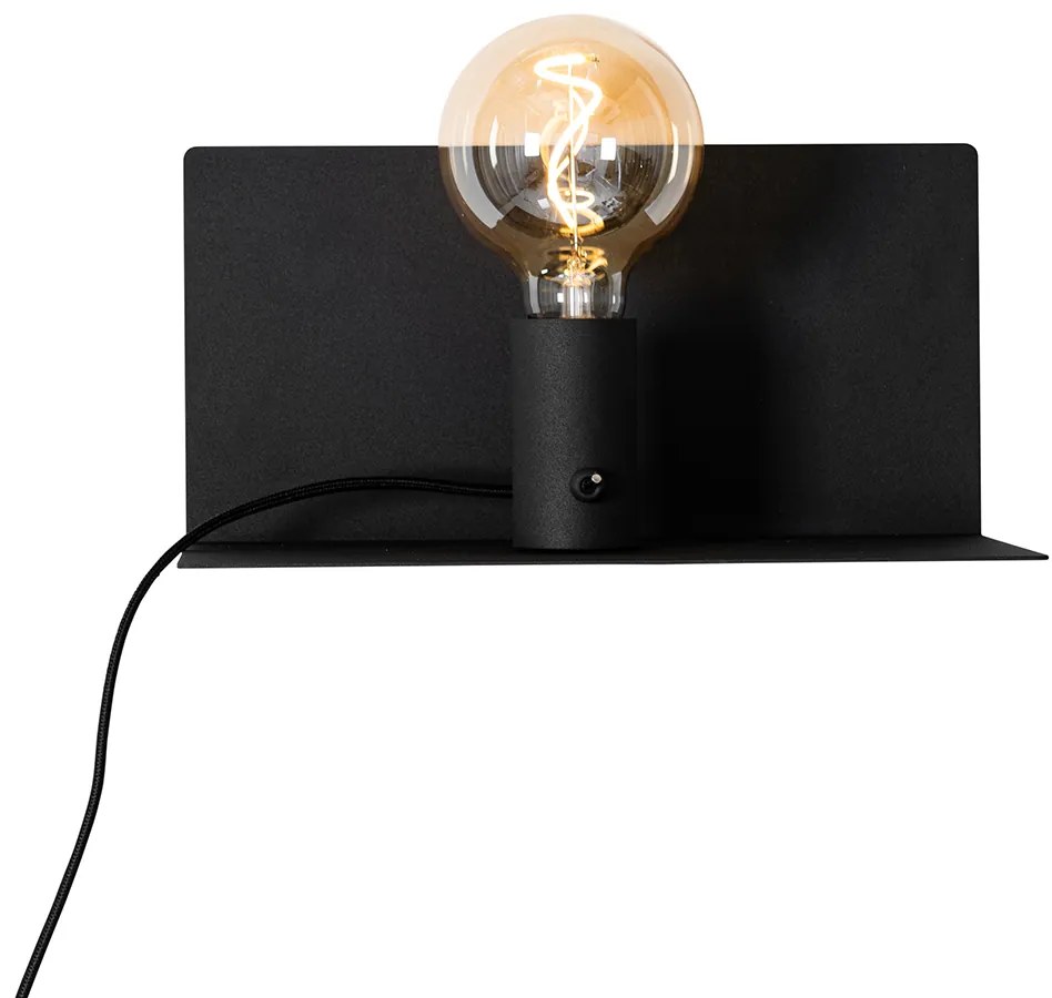 Moderná nástenná lampa čierna magnetická nastaviteľná - Muro