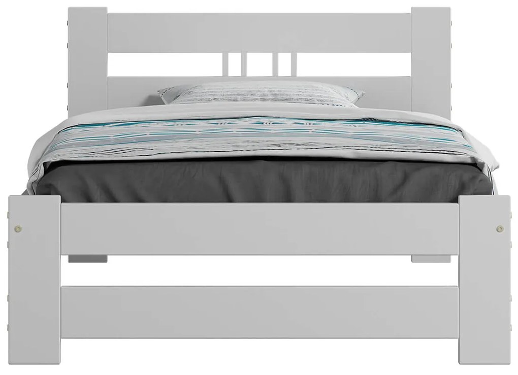 Postel borovice LUX VitBed 100x200cm masiv bílá